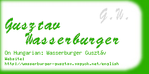 gusztav wasserburger business card